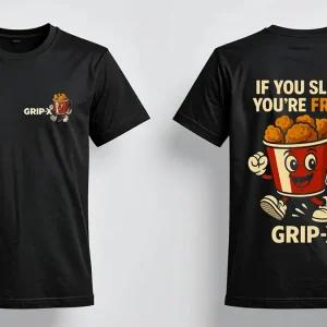 GRIP-X “If You Slide, You’re Fried” T-Shirt – Retro Streetball Edition