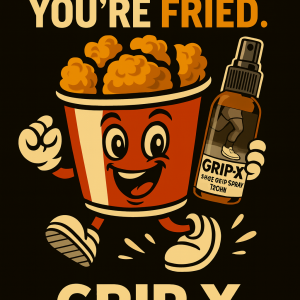 GRIP-X “If You Slide, You’re Fried” T-Shirt – Retro Streetball Edition - Image 2